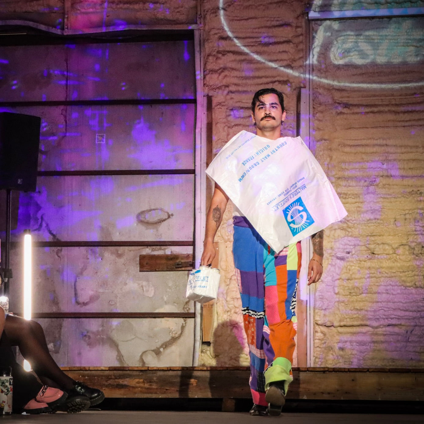Patchwork Up-cycled Textile Pants