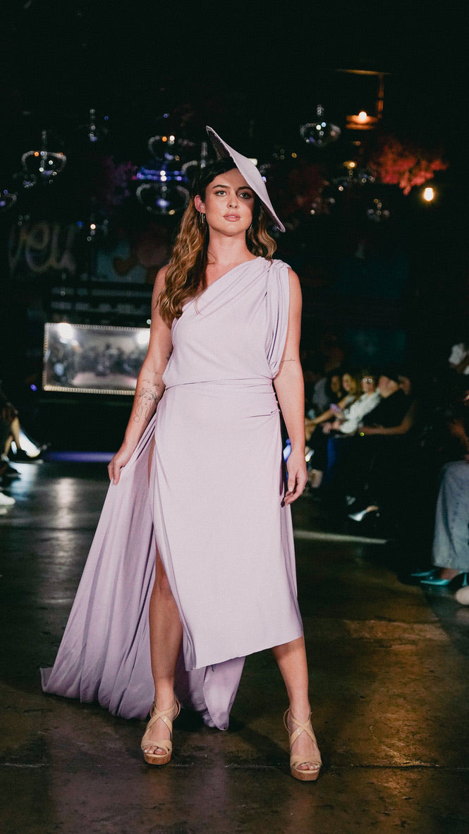 Mauve Purple Asymmetrical Gown