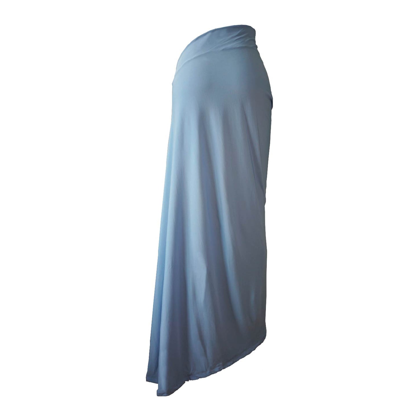 Powder Blue High Slit Sarong Skirt