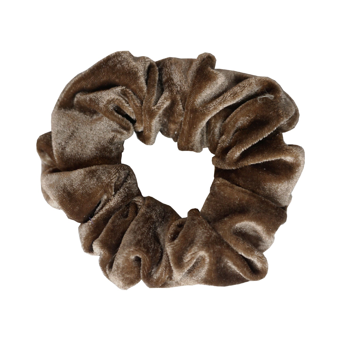 Velvet Golden Brown Bow Scrunchie