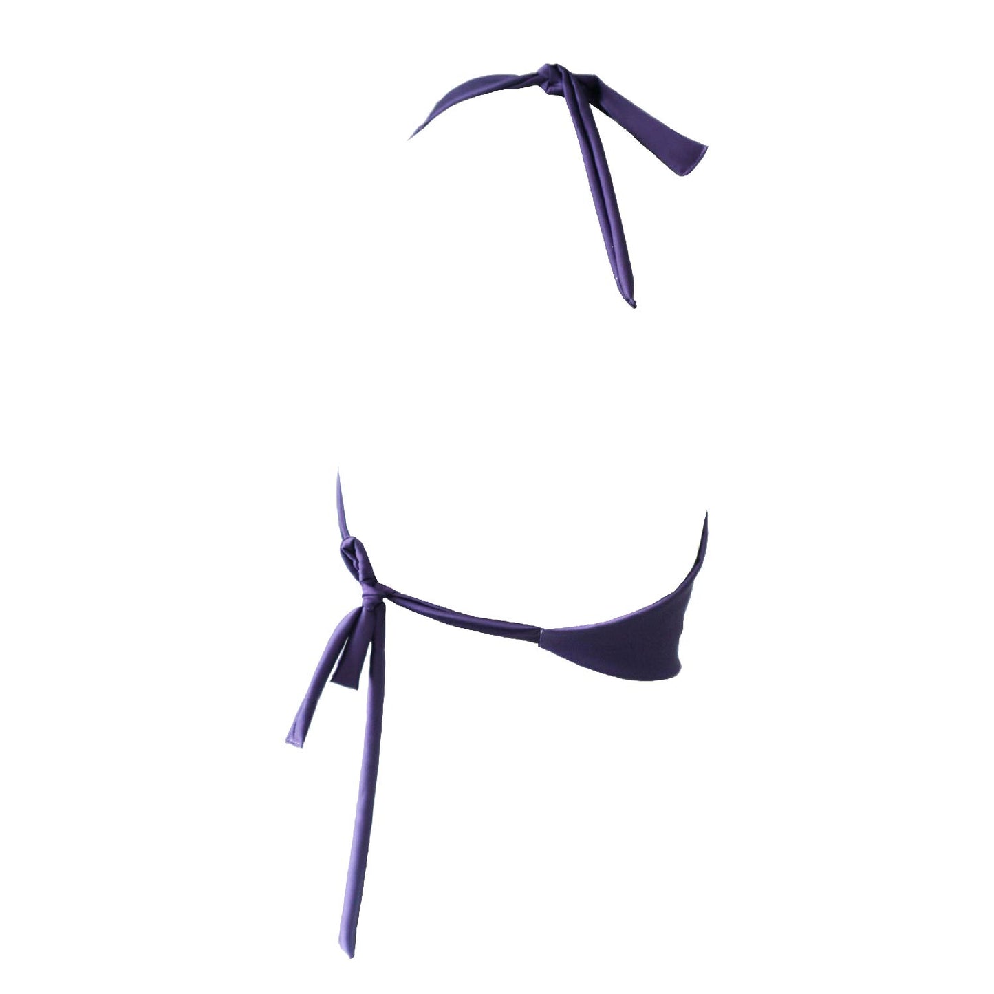 Purple Cowl Neck Asymmetrical Crop Top