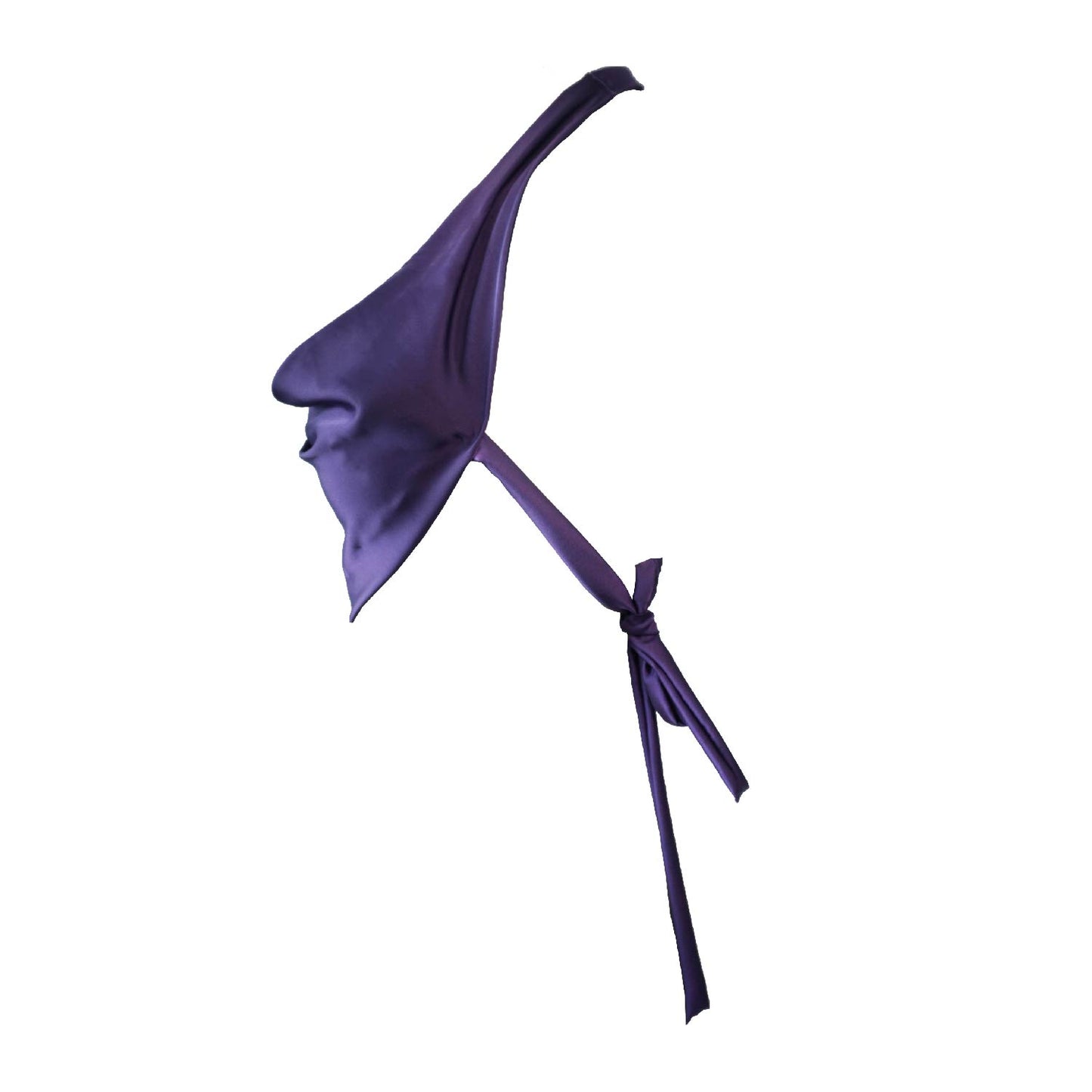 Purple Cowl Neck Asymmetrical Crop Top