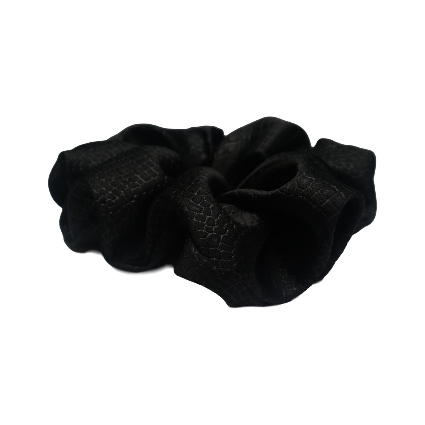 Textured Black Scrunchies