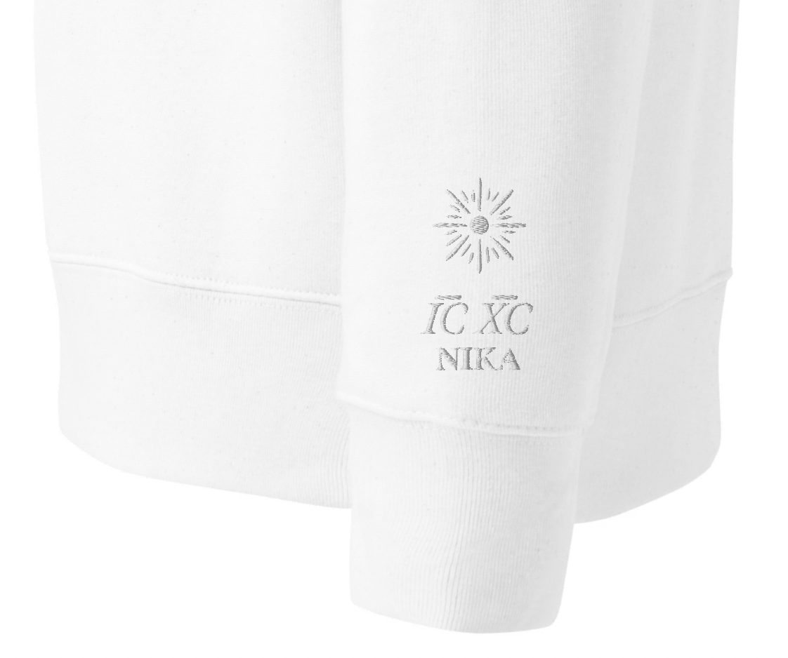 Blessed Organic Cotton White Eco Sweatshirt
