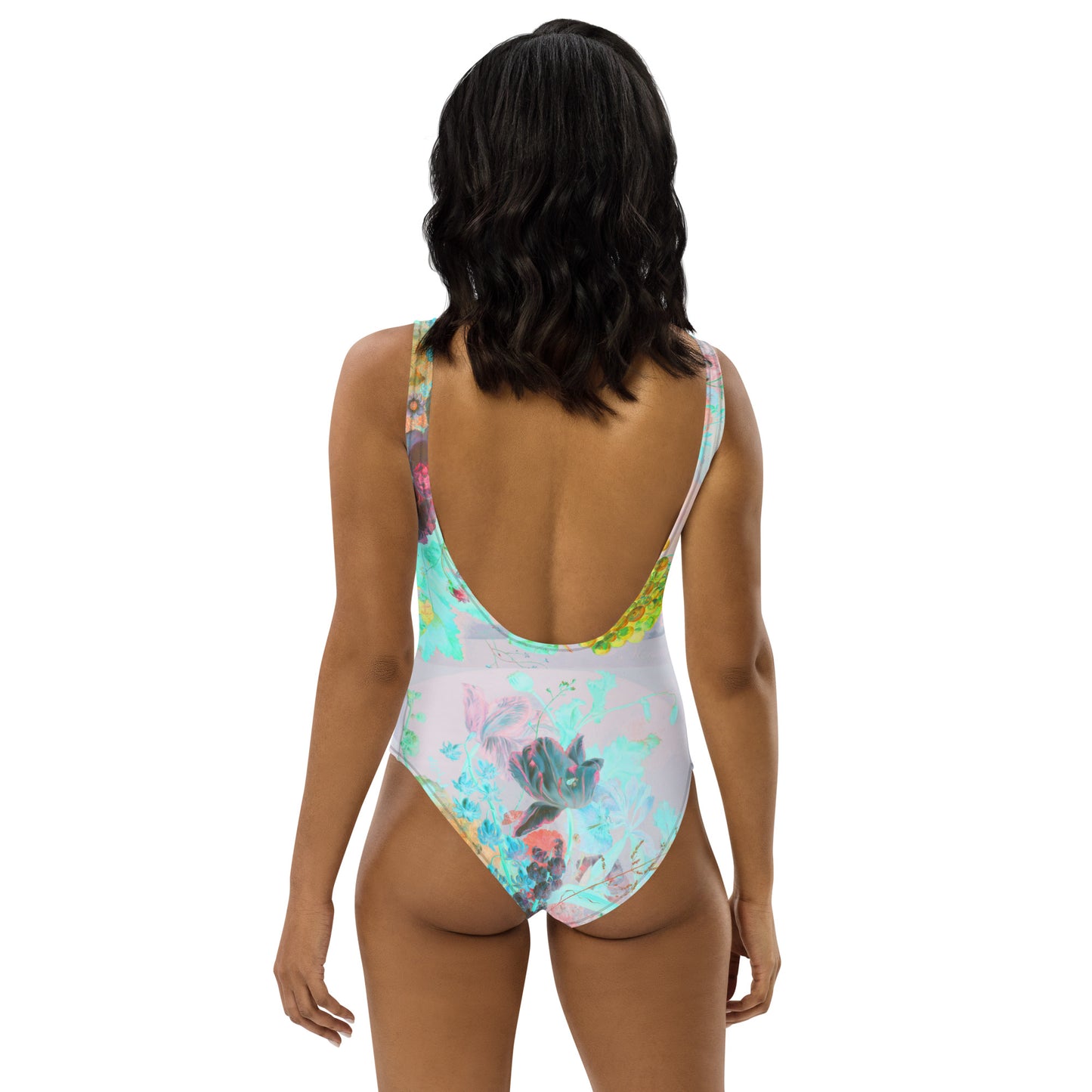 Peaches & Grapes Floral One-Piece Swimsuit