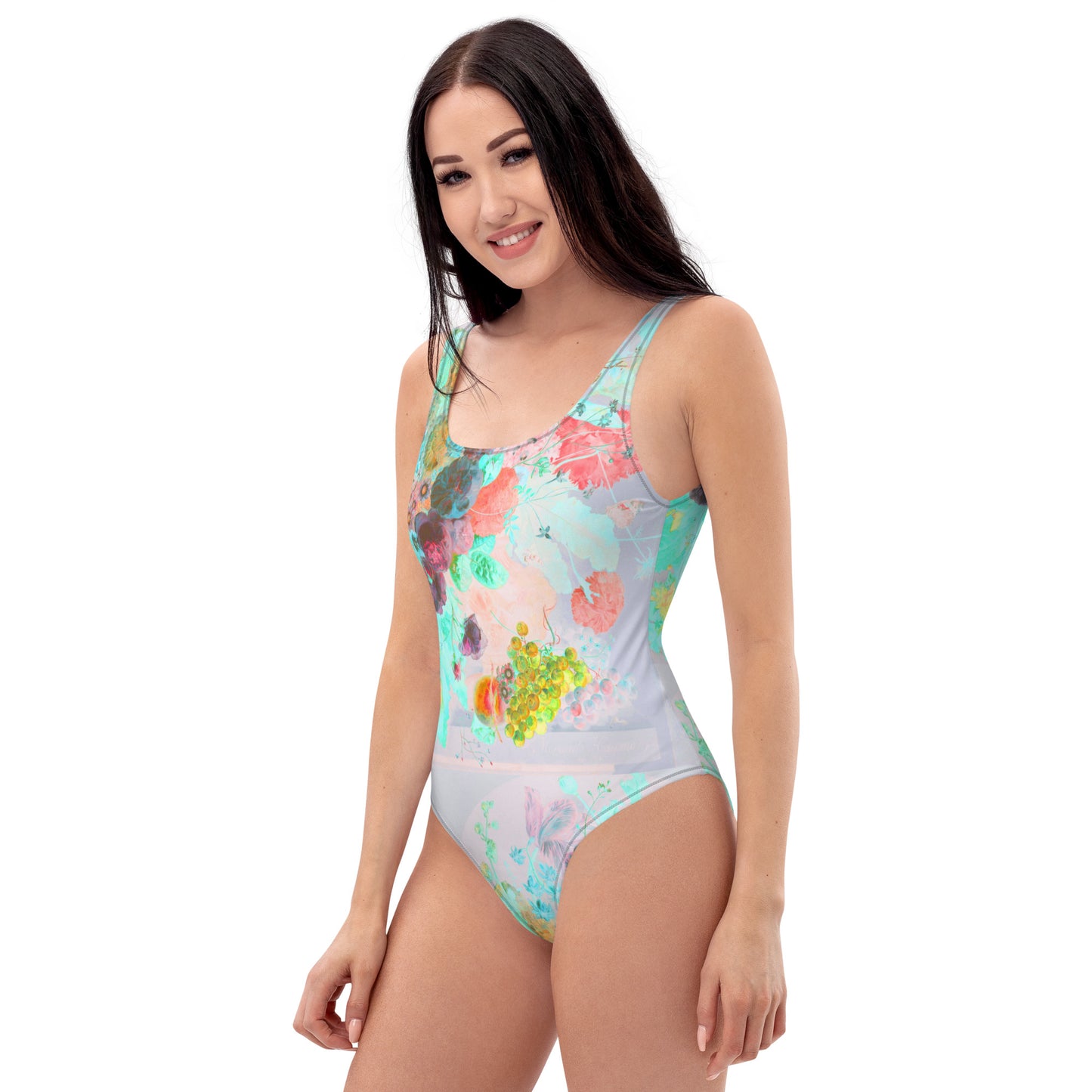 Peaches & Grapes Floral One-Piece Swimsuit