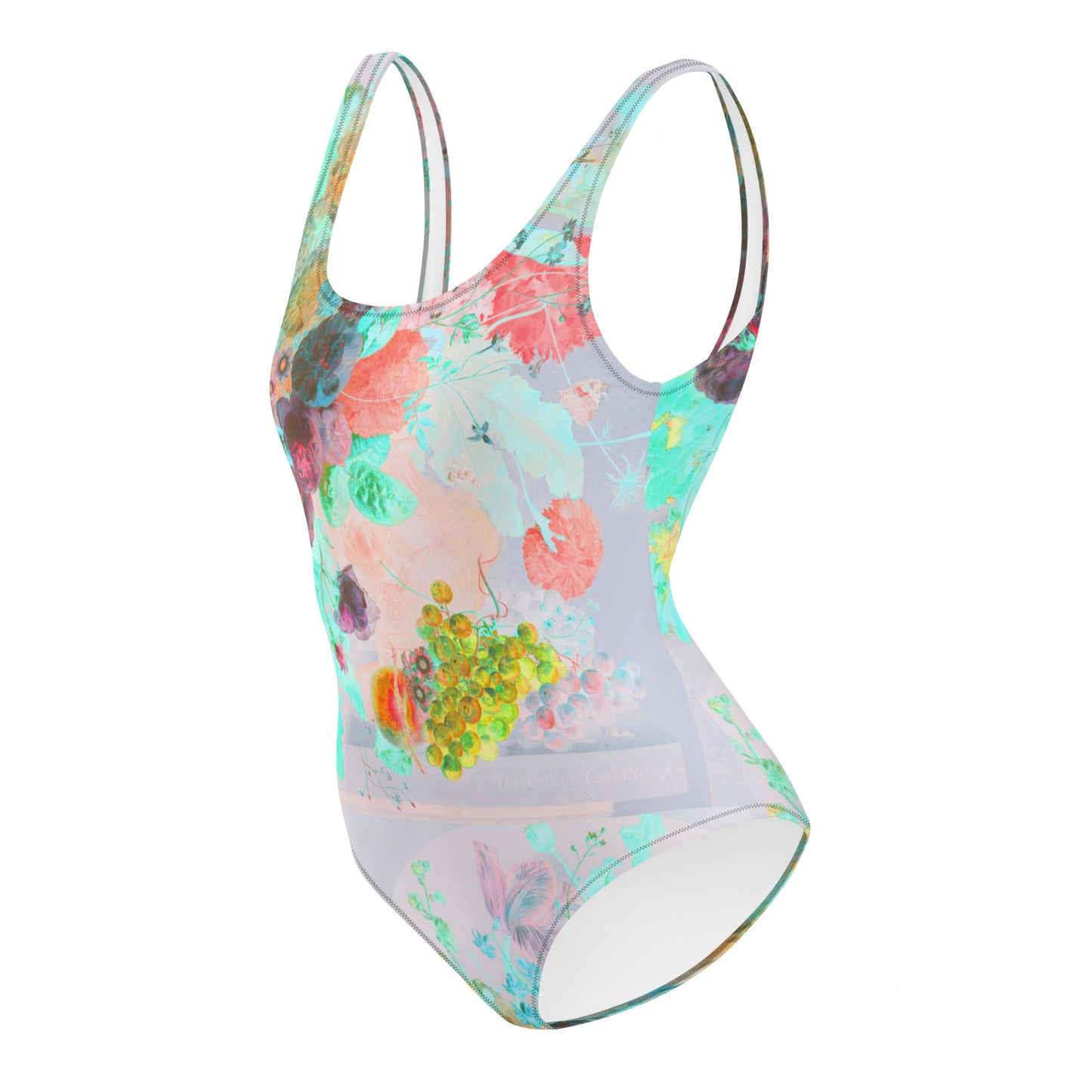 Peaches & Grapes Floral One-Piece Swimsuit