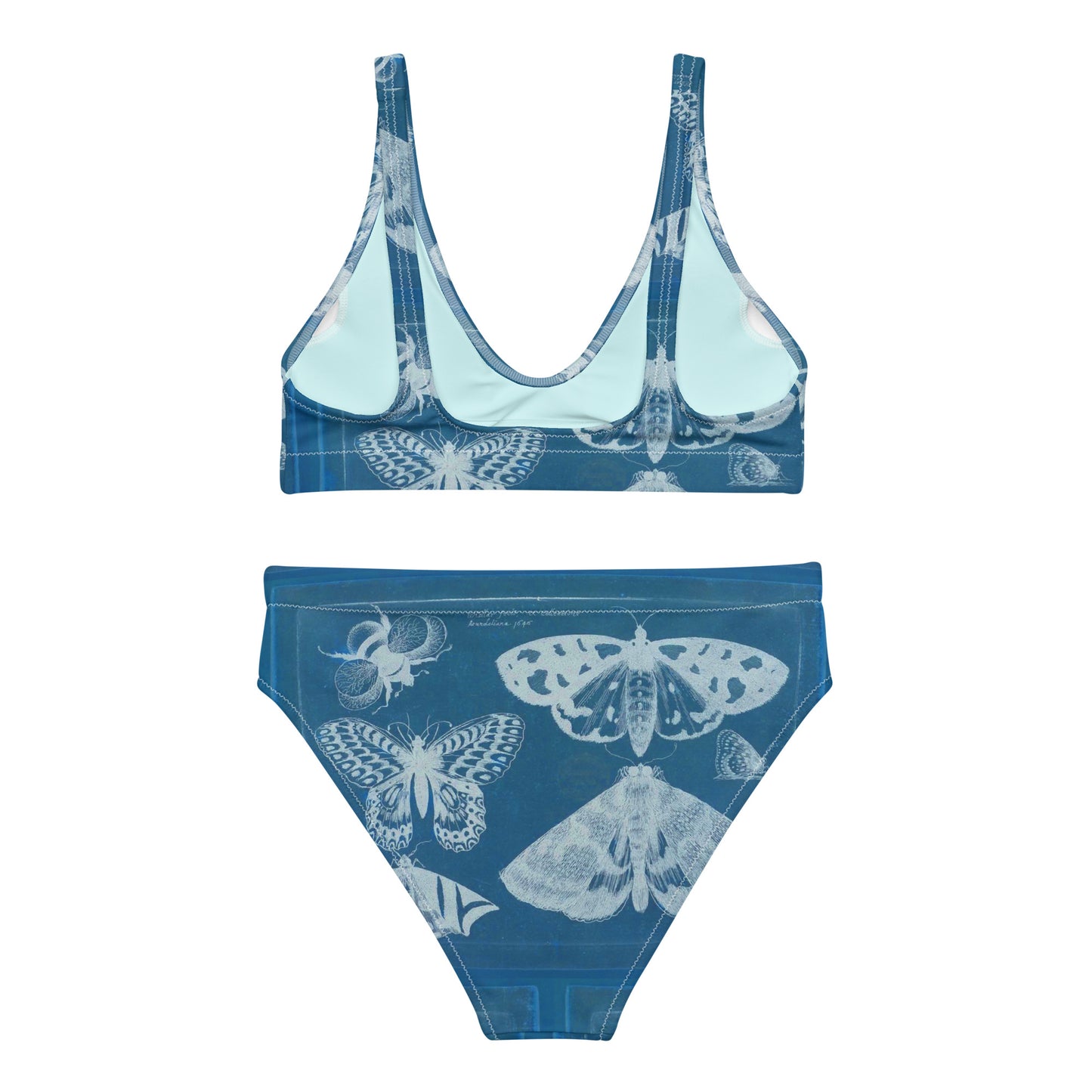 Butterflies & Bees Print Recycled High-Waisted Bikini