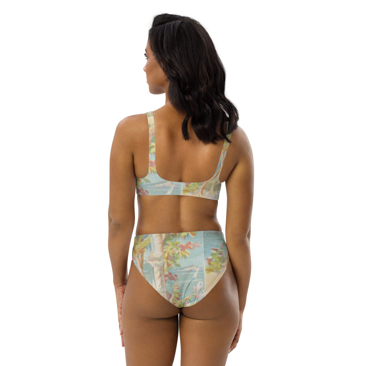 The Tropics Print Recycled High-Waisted Bikini