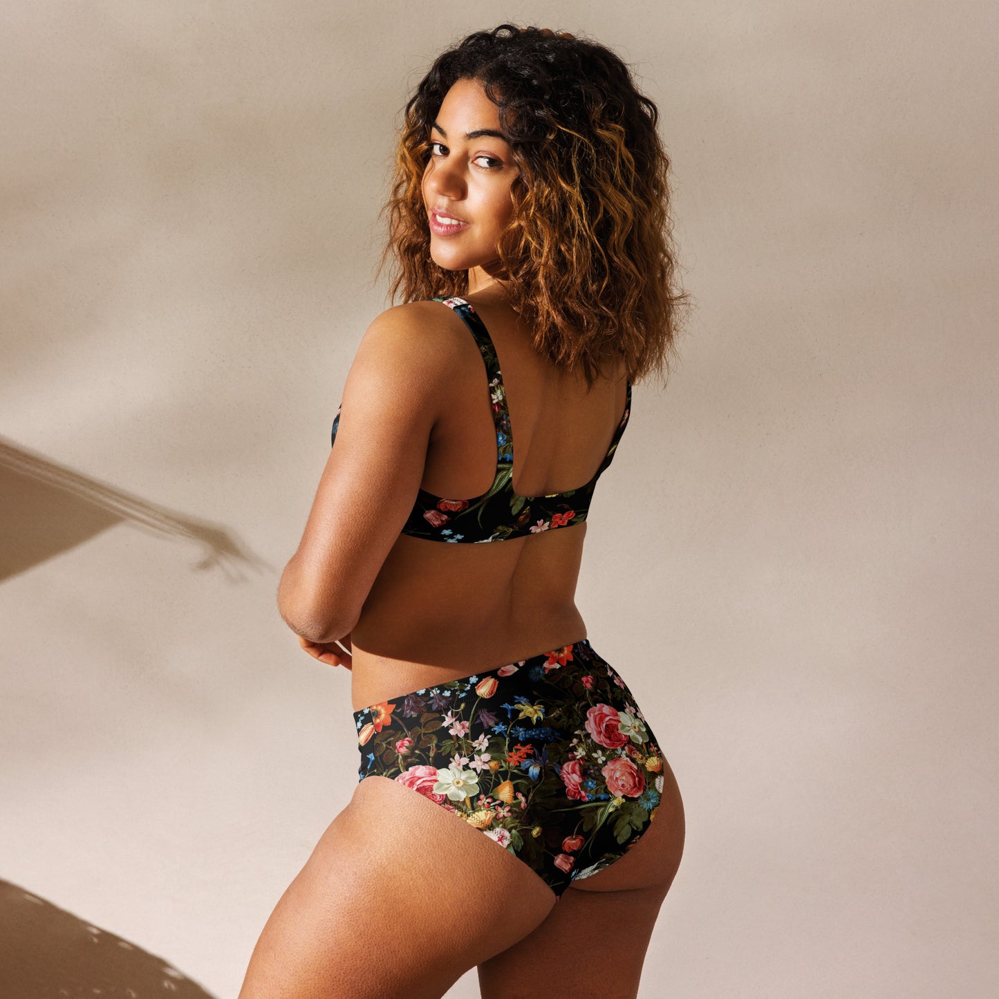 Botanical Bliss Print Recycled high-waisted bikini