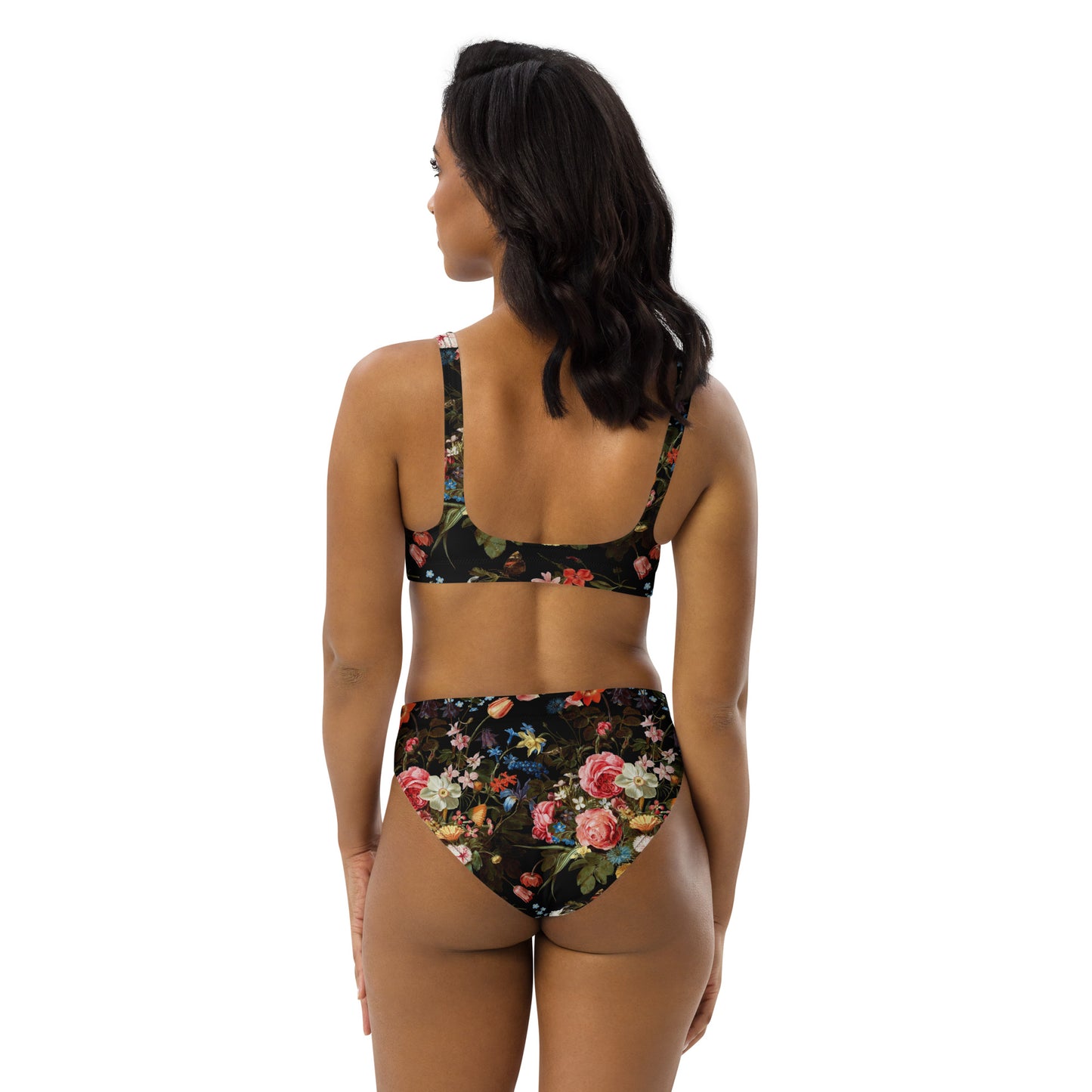 Botanical Bliss Print Recycled high-waisted bikini