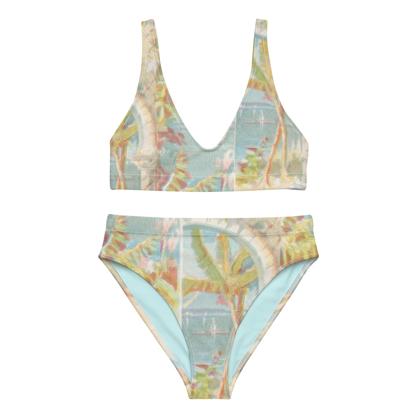 The Tropics Print Recycled High-Waisted Bikini
