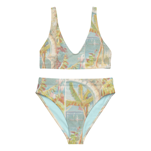 The Tropics Print Recycled High-Waisted Bikini