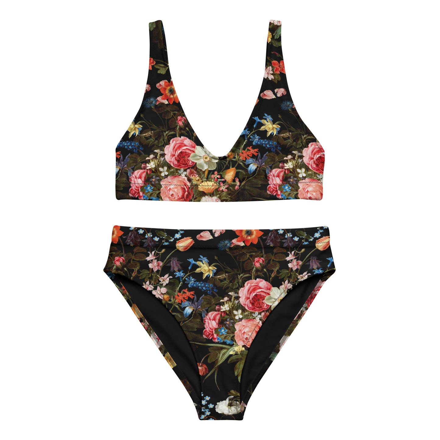 Botanical Bliss Print Recycled high-waisted bikini