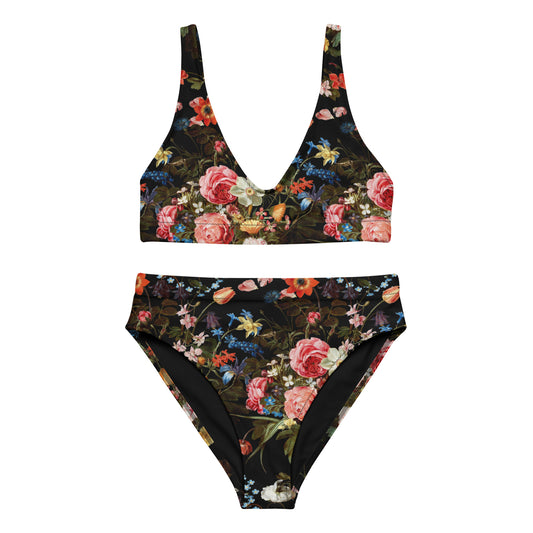 Botanical Bliss Print Recycled high-waisted bikini