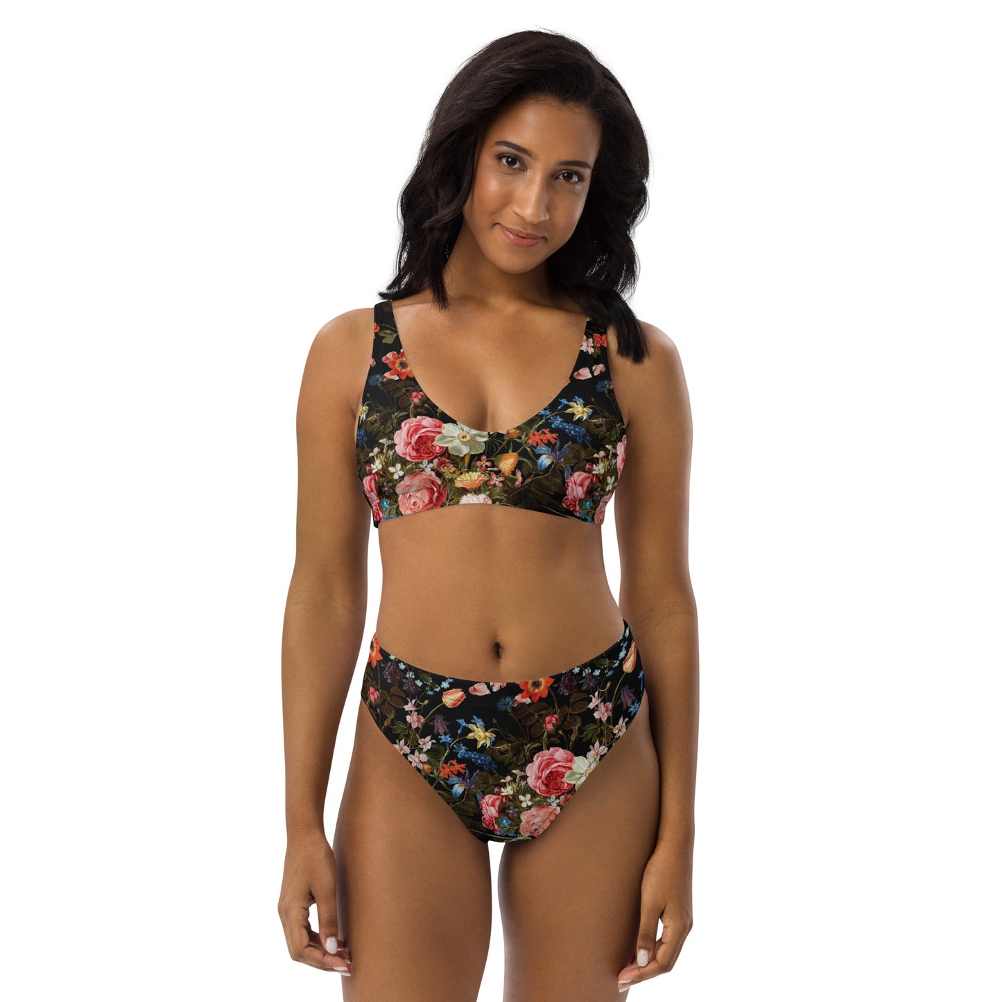 Botanical Bliss Print Recycled high-waisted bikini