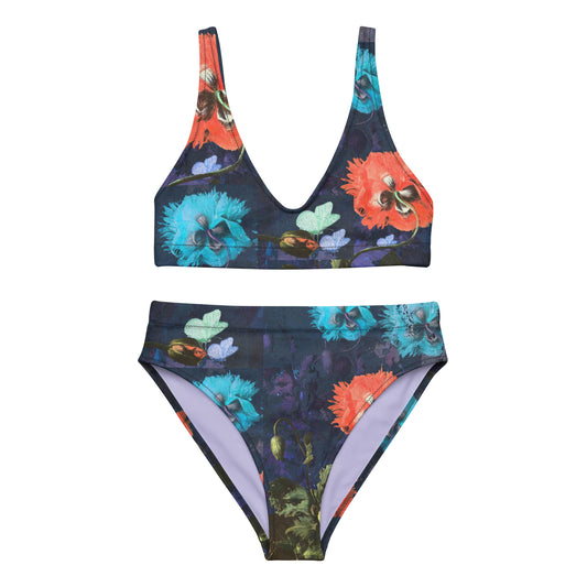 Exquisite Floral Recycled High-Waisted Bikini