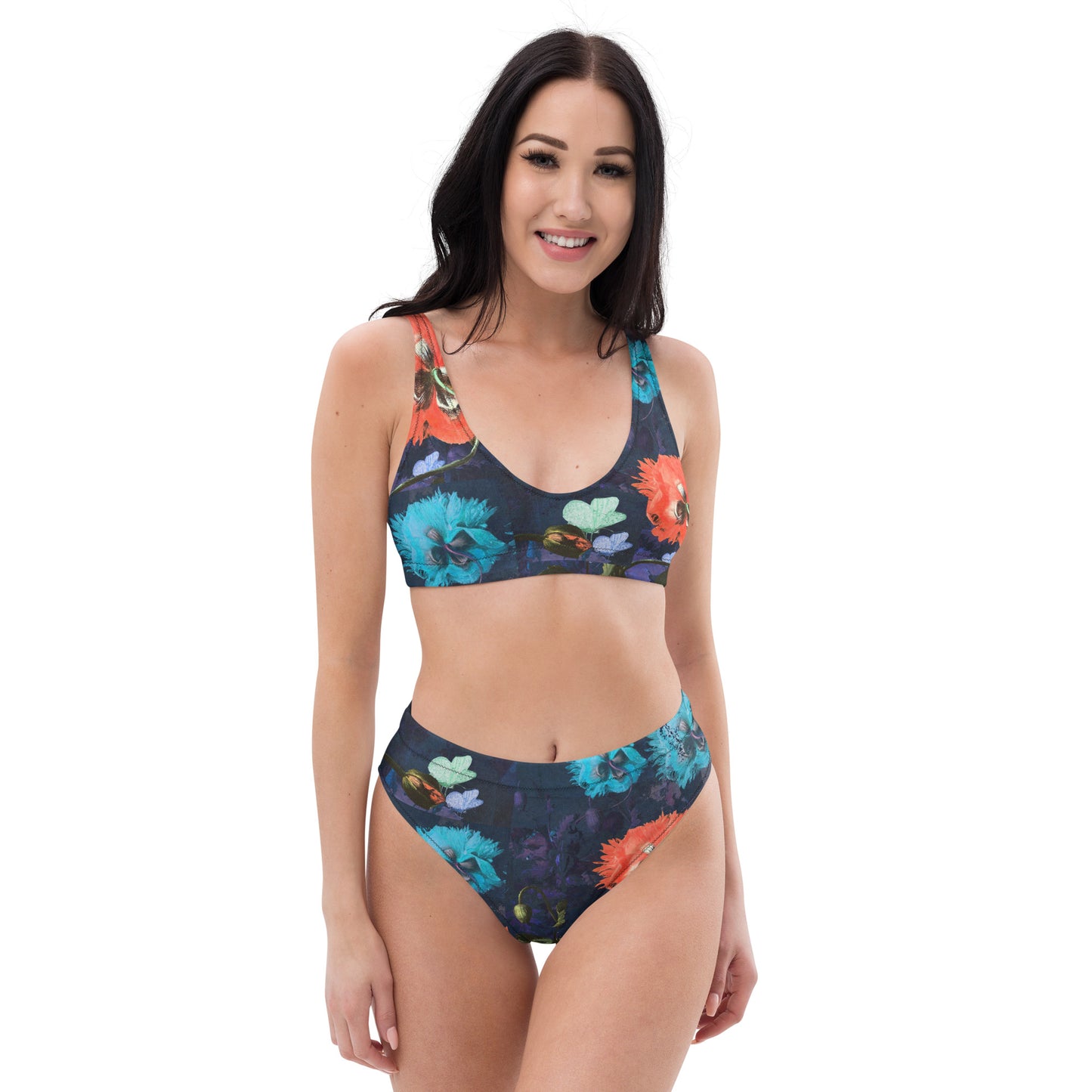 Exquisite Floral Recycled High-Waisted Bikini
