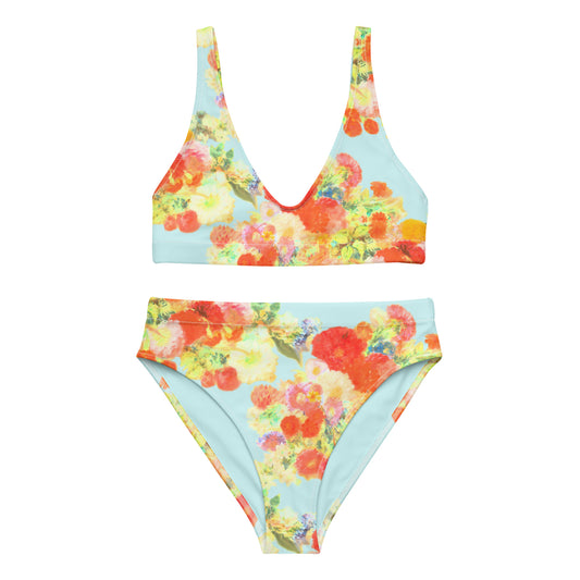 Wonder of Love Floral Print Recycled High-Waisted Bikini