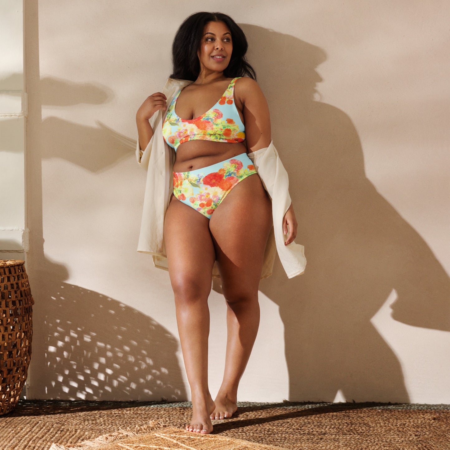 Wonder of Love Floral Print Recycled High-Waisted Bikini