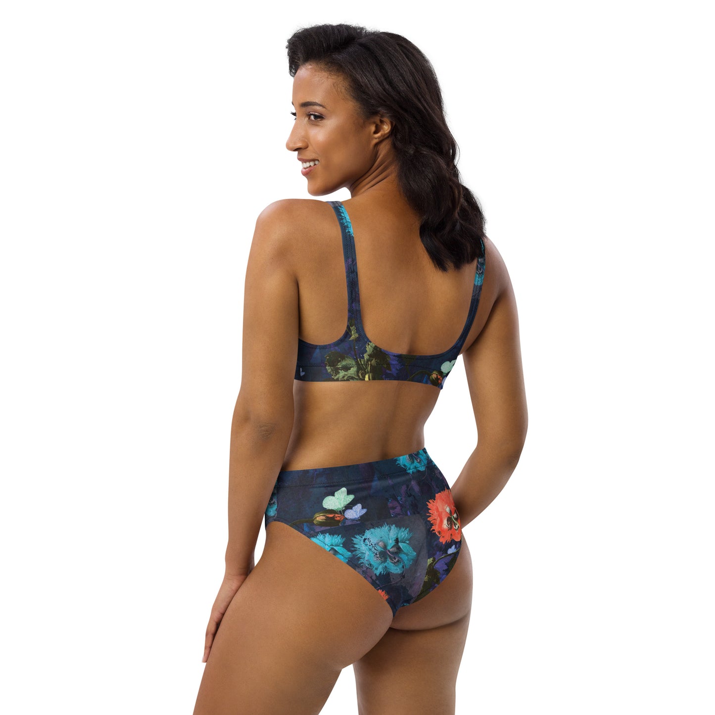 Exquisite Floral Recycled High-Waisted Bikini