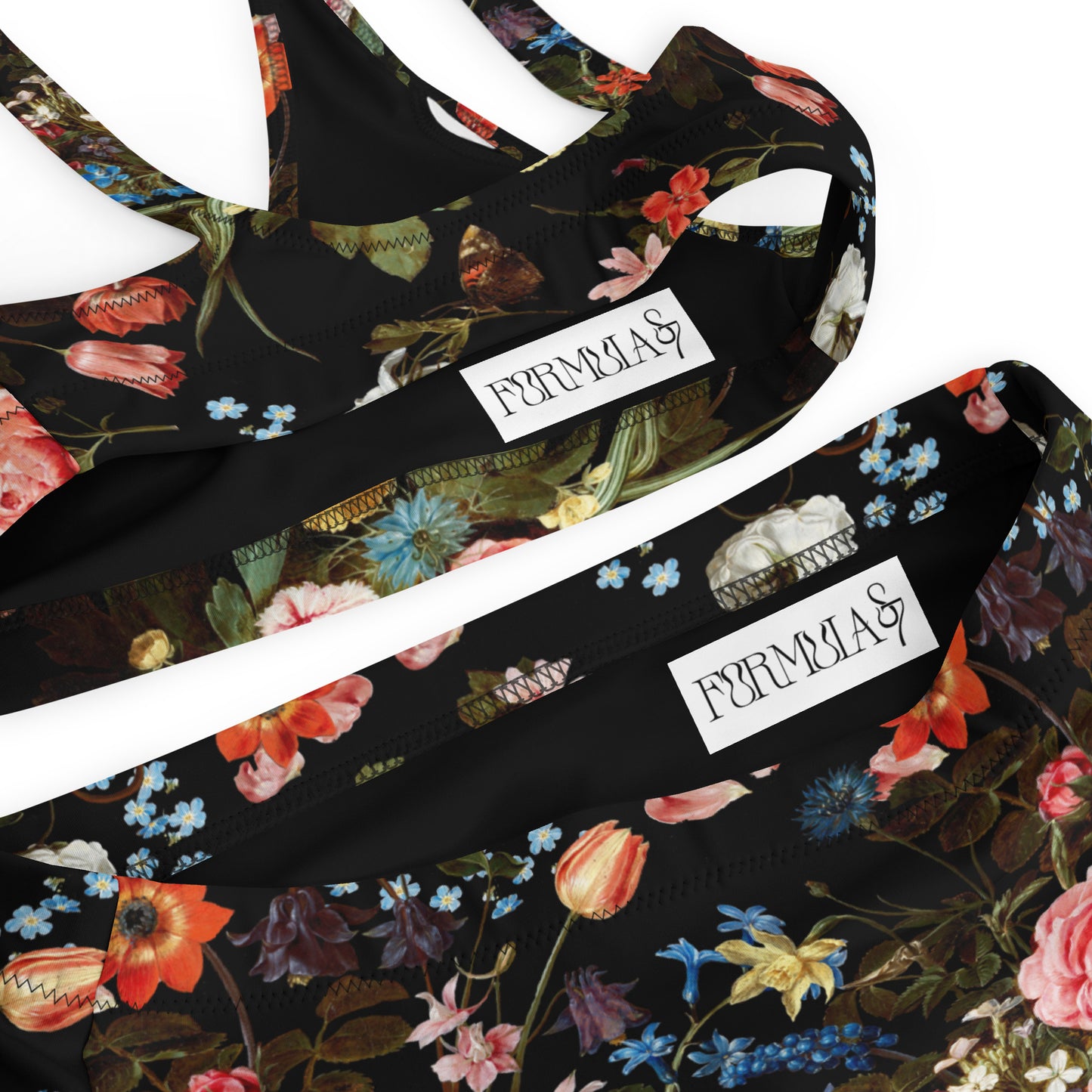 Botanical Bliss Print Recycled high-waisted bikini