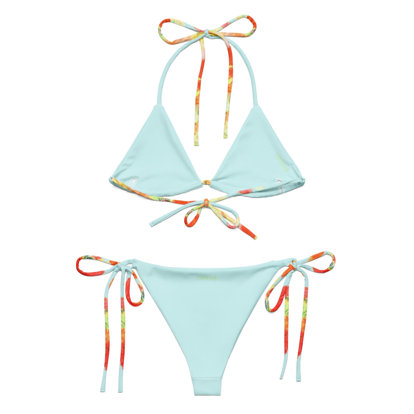 Wonder of Love Floral print recycled string bikini