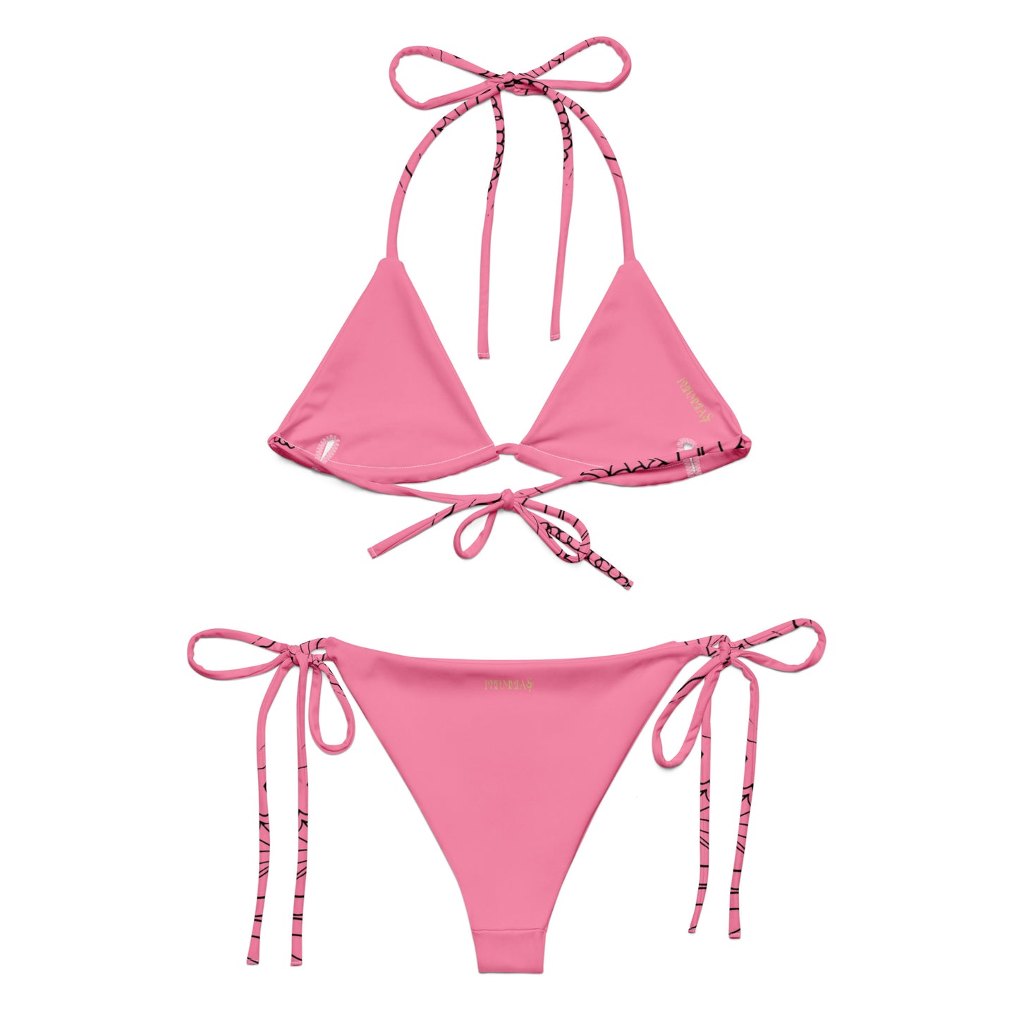 Medusa's Sea Medallion recycled pink string bikini