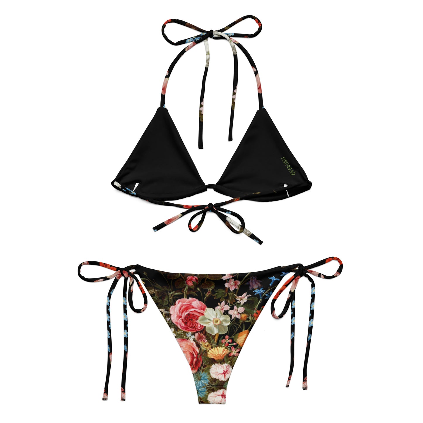 Botanical Bliss Print Recycled String Bikini
