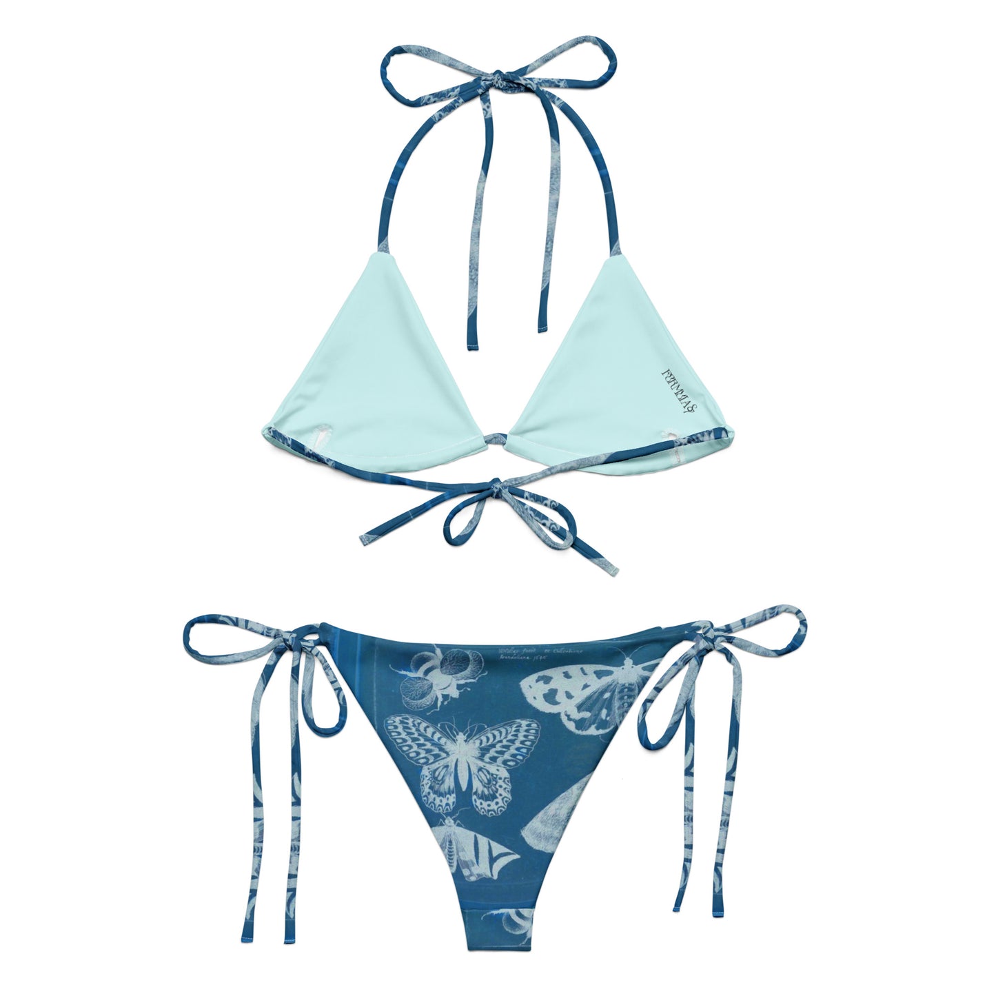 Butterflies & Bees Print Recycled String Bikini