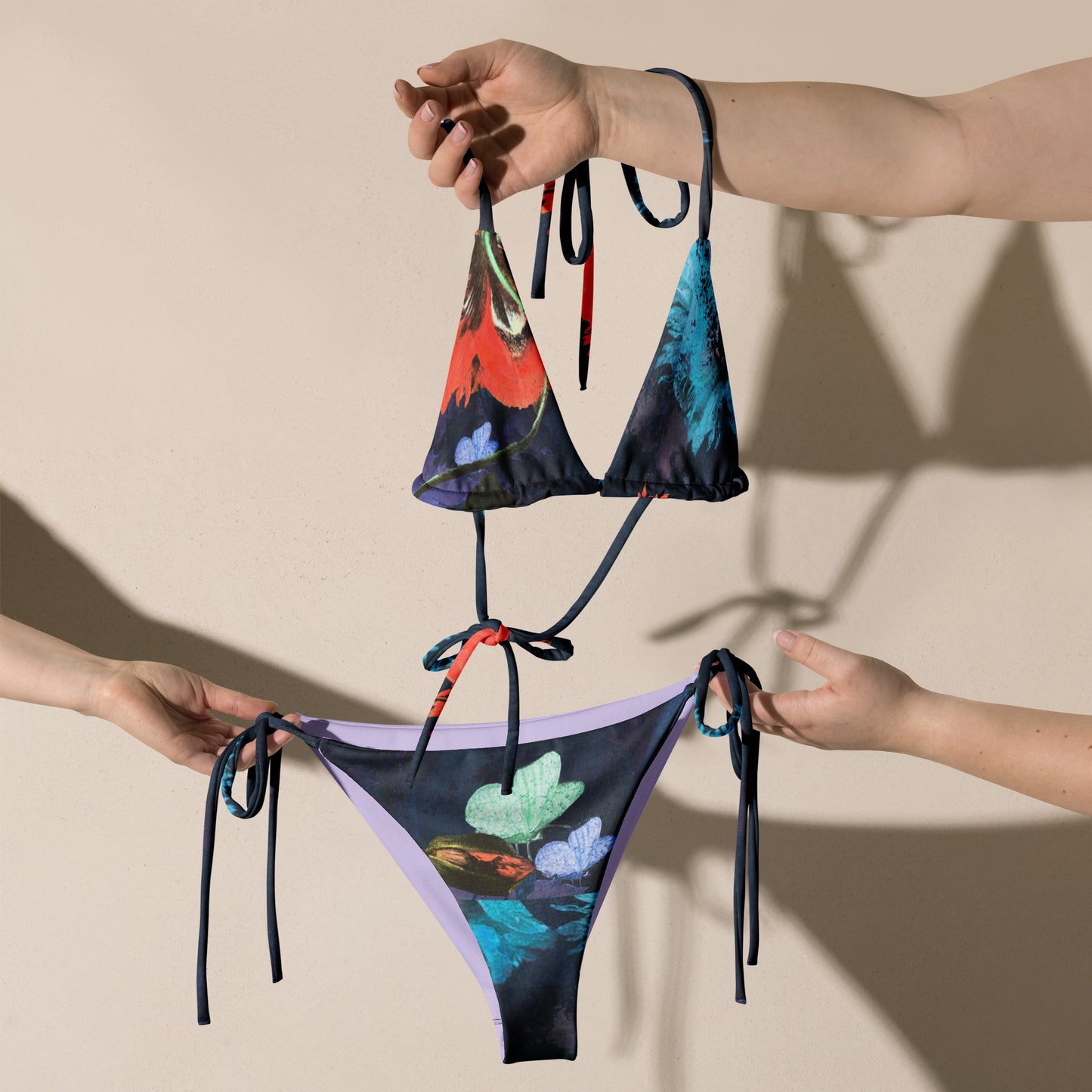 Exquisite Floral recycled string bikini