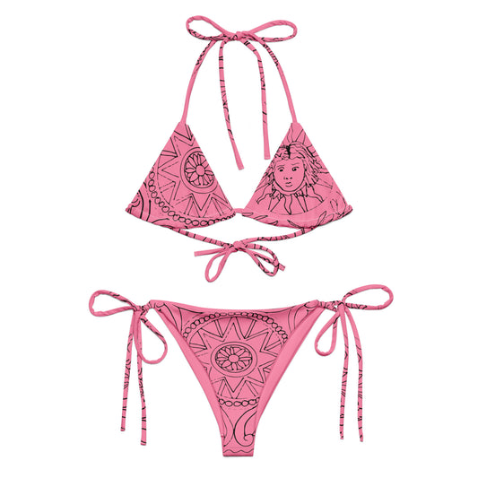 Medusa's Sea Medallion recycled pink string bikini