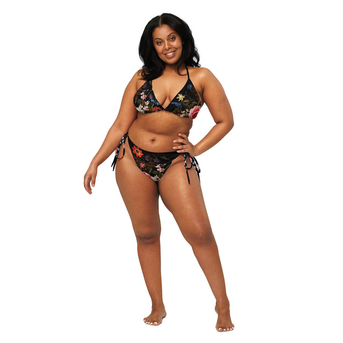 Botanical Bliss Print Recycled String Bikini