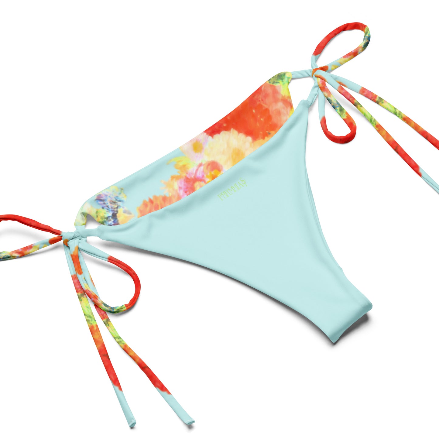 Wonder of Love Floral print recycled string bikini