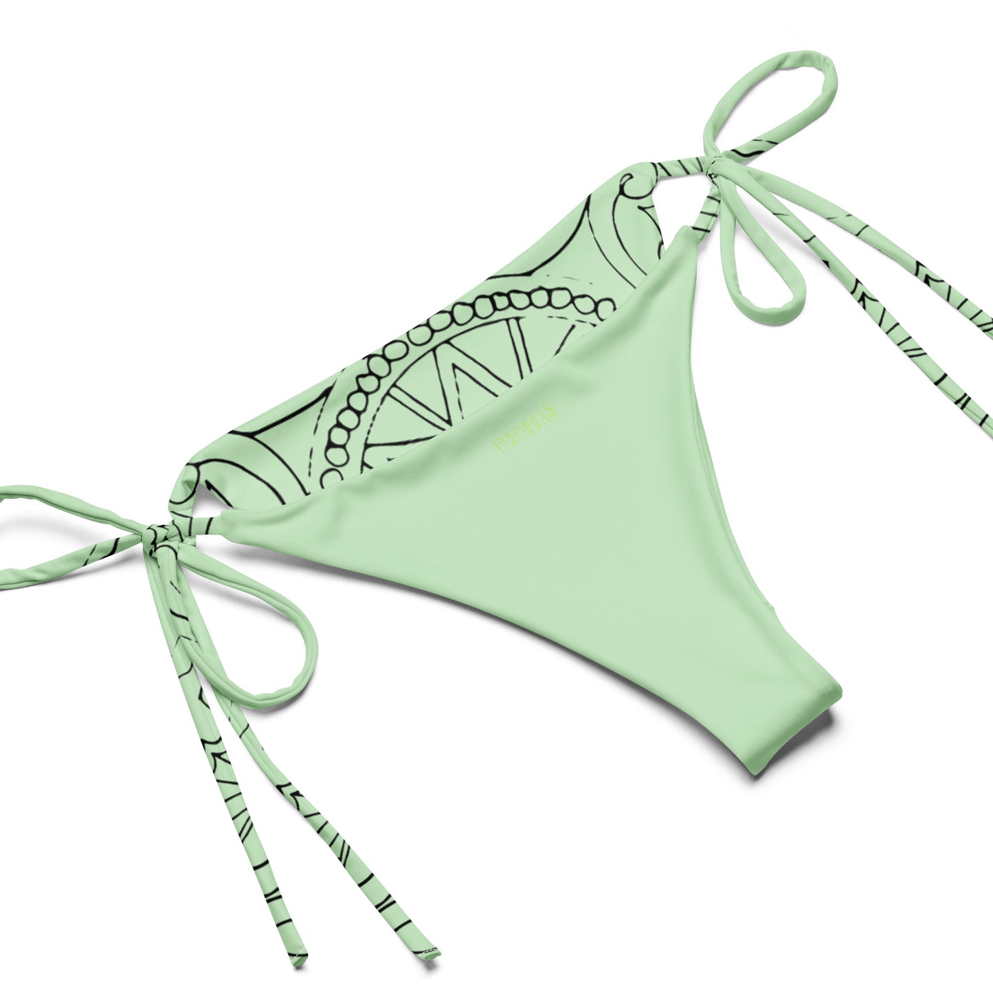Medusa's Sea Medallion recycled mint green string bikini