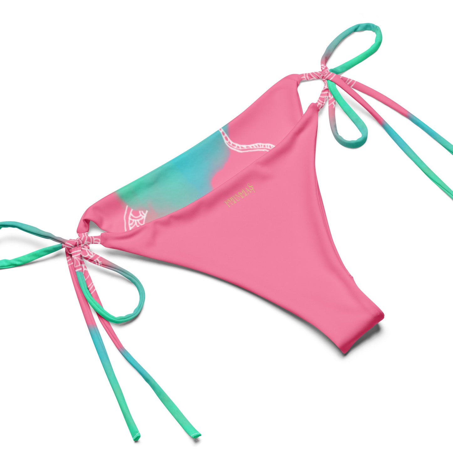 Blue Heart Eternal Love Snake recycled string pink mystical bikini