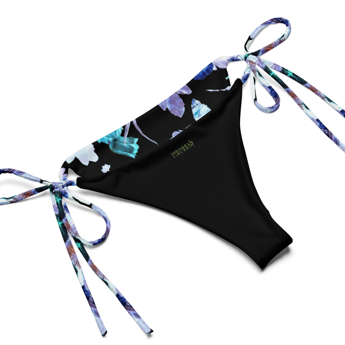 Botanical Bliss Blue Print Recycled String Bikini