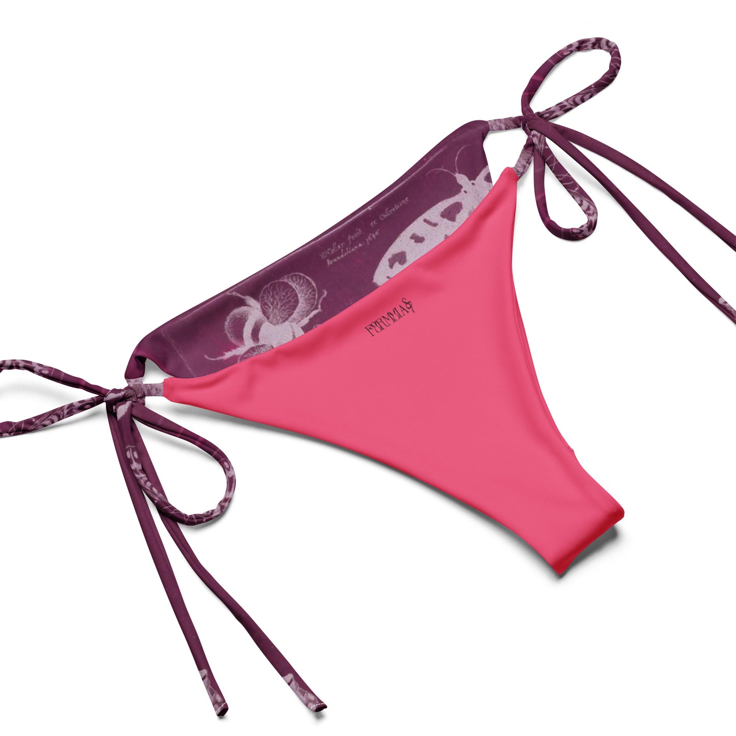 Butterflies & Bees Pink Print Recycled String Bikini