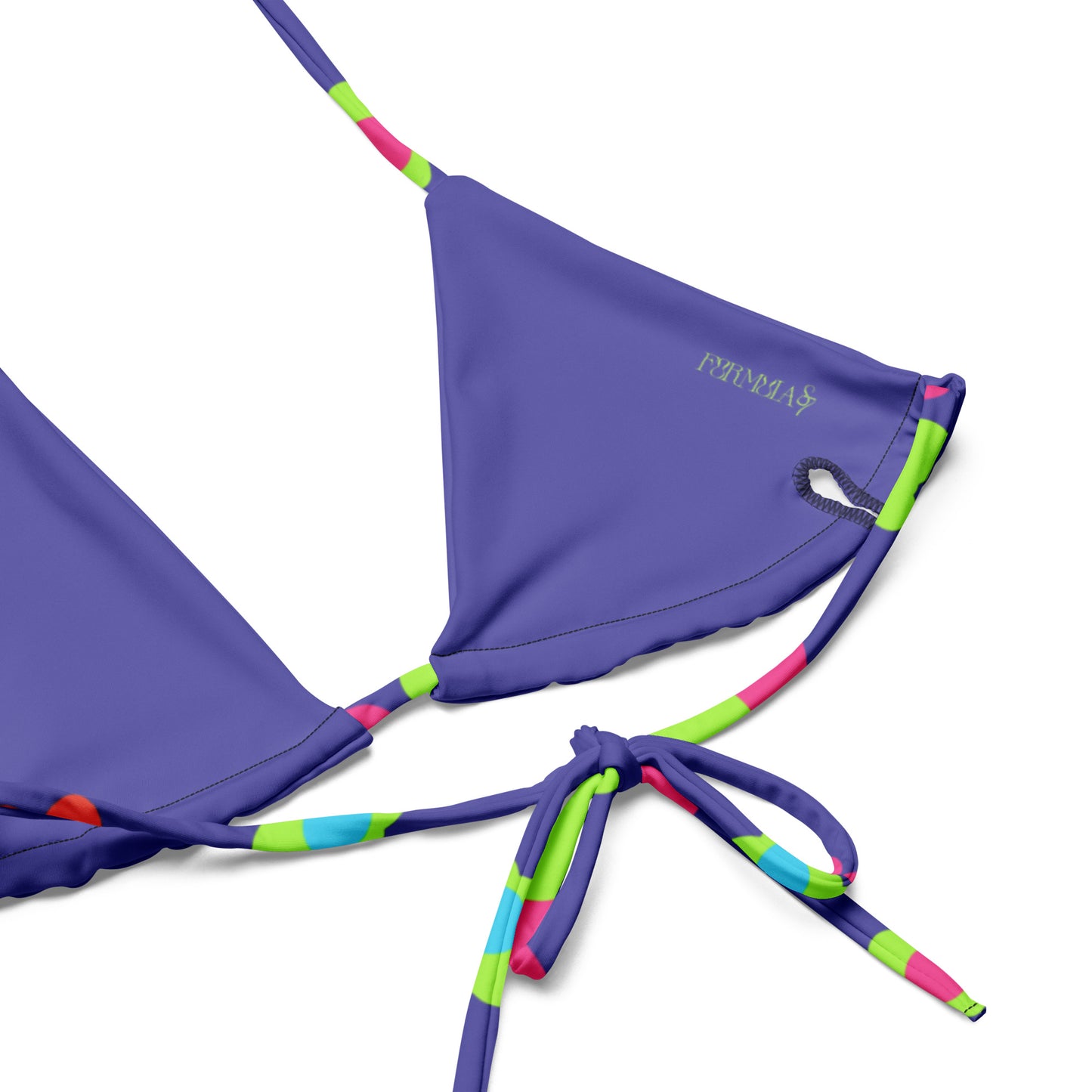 Floral Doodles Purple print recycled string bikini