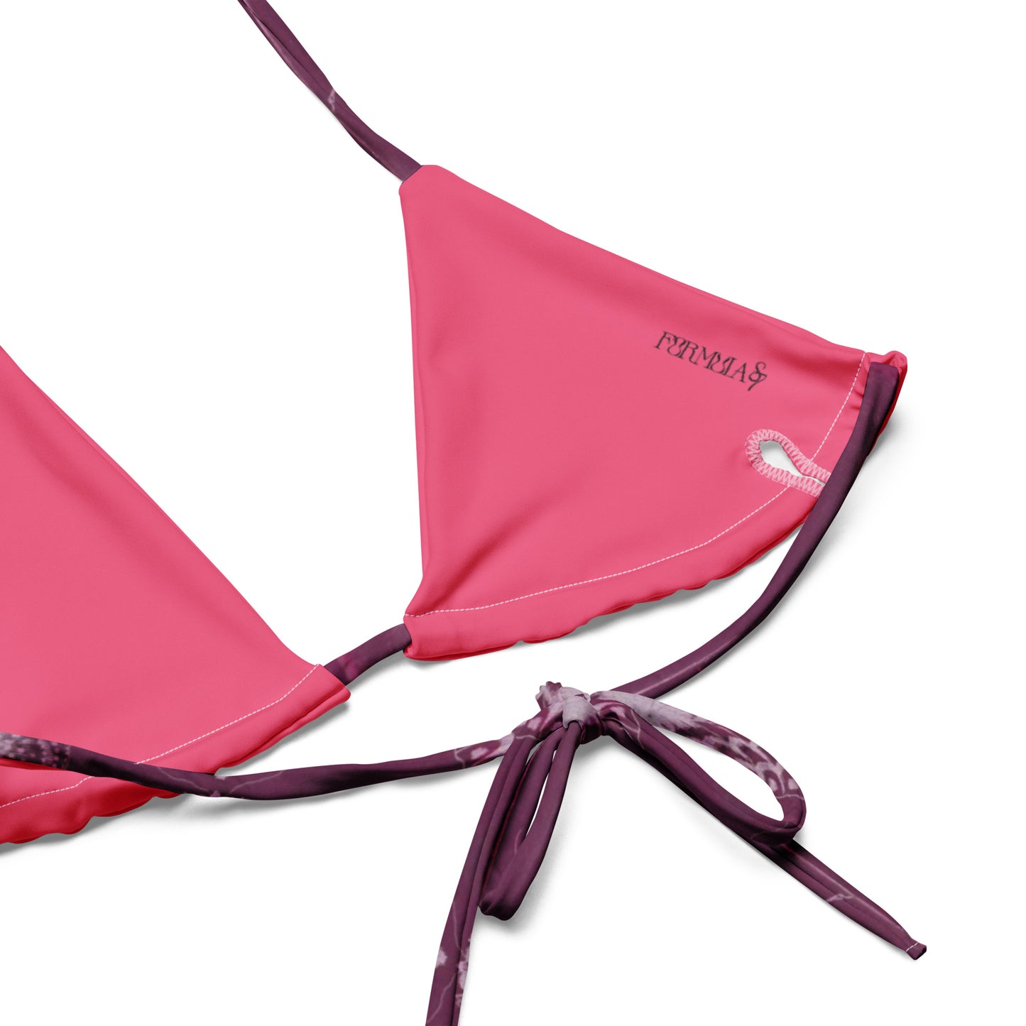 Butterflies & Bees Pink Print Recycled String Bikini
