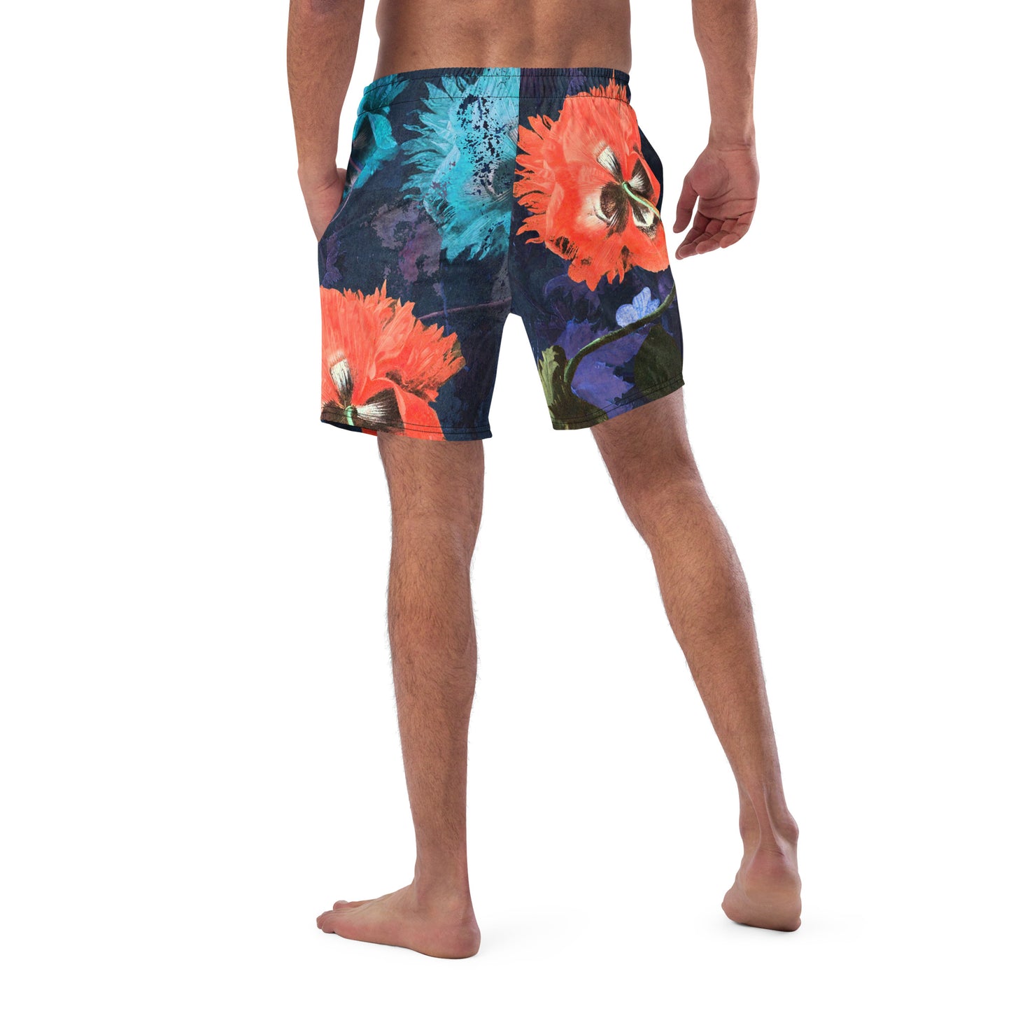 Exquisite Floral Print Men's swim trunks