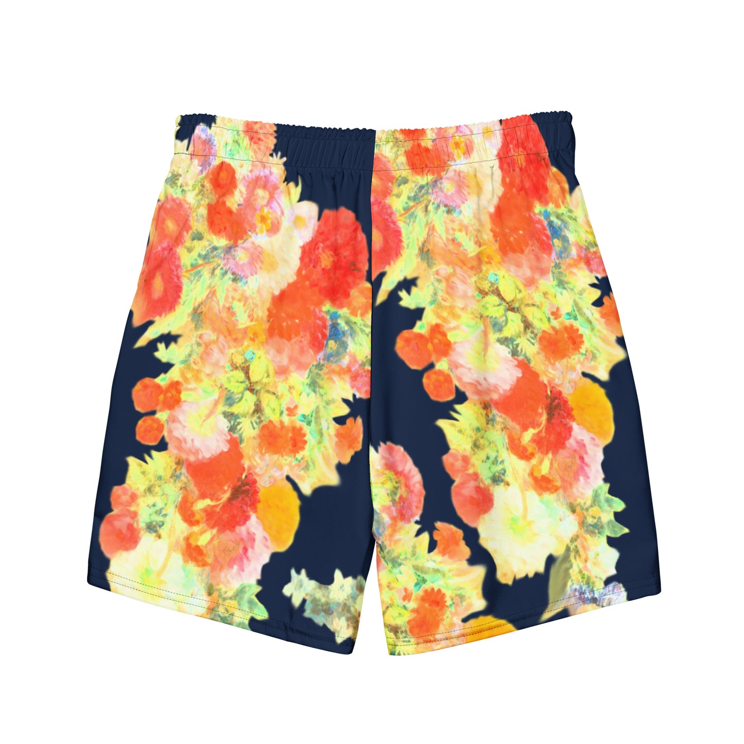 Wonder of Love Floral Print Men's swim trunks