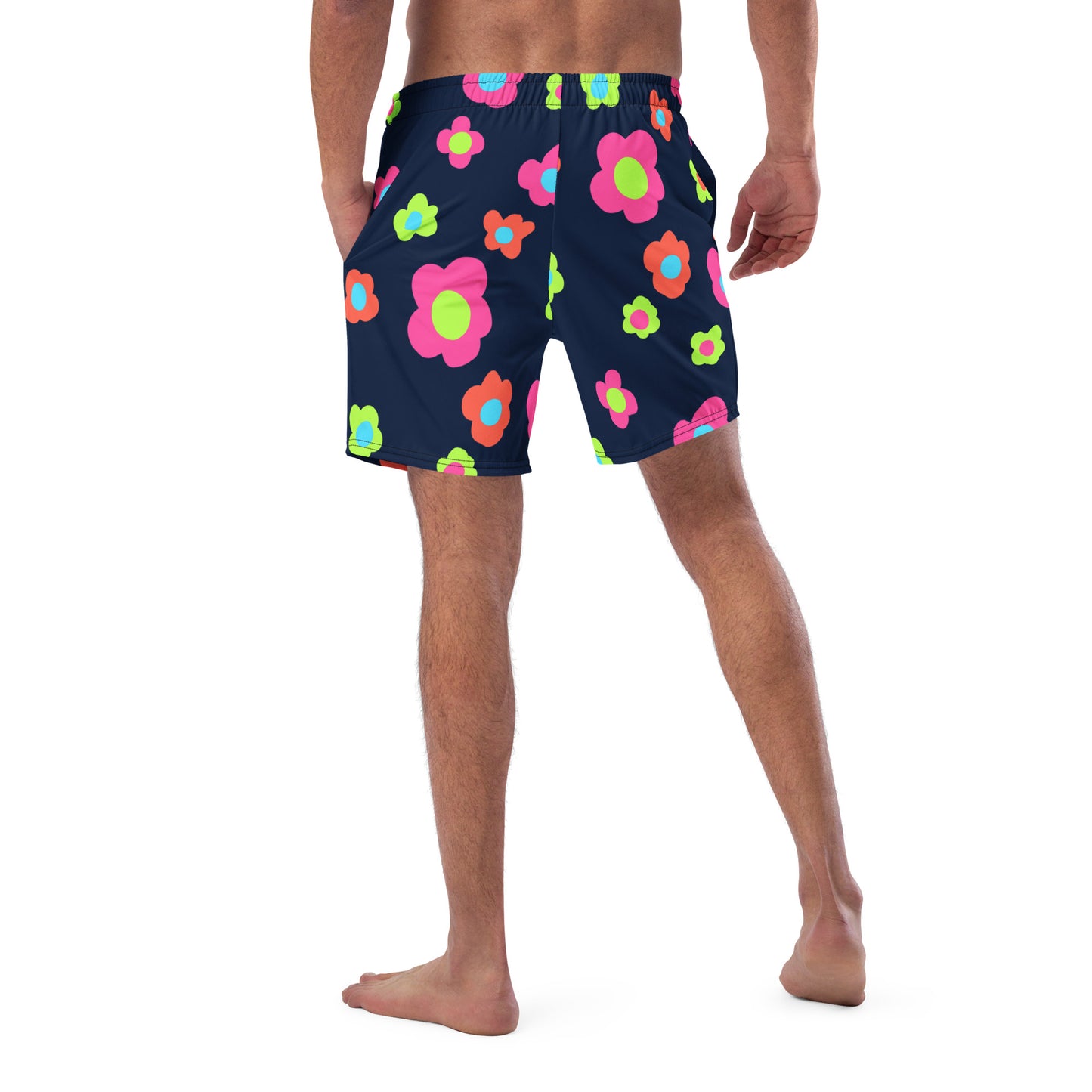 Floral Doodles Men's swim trunks