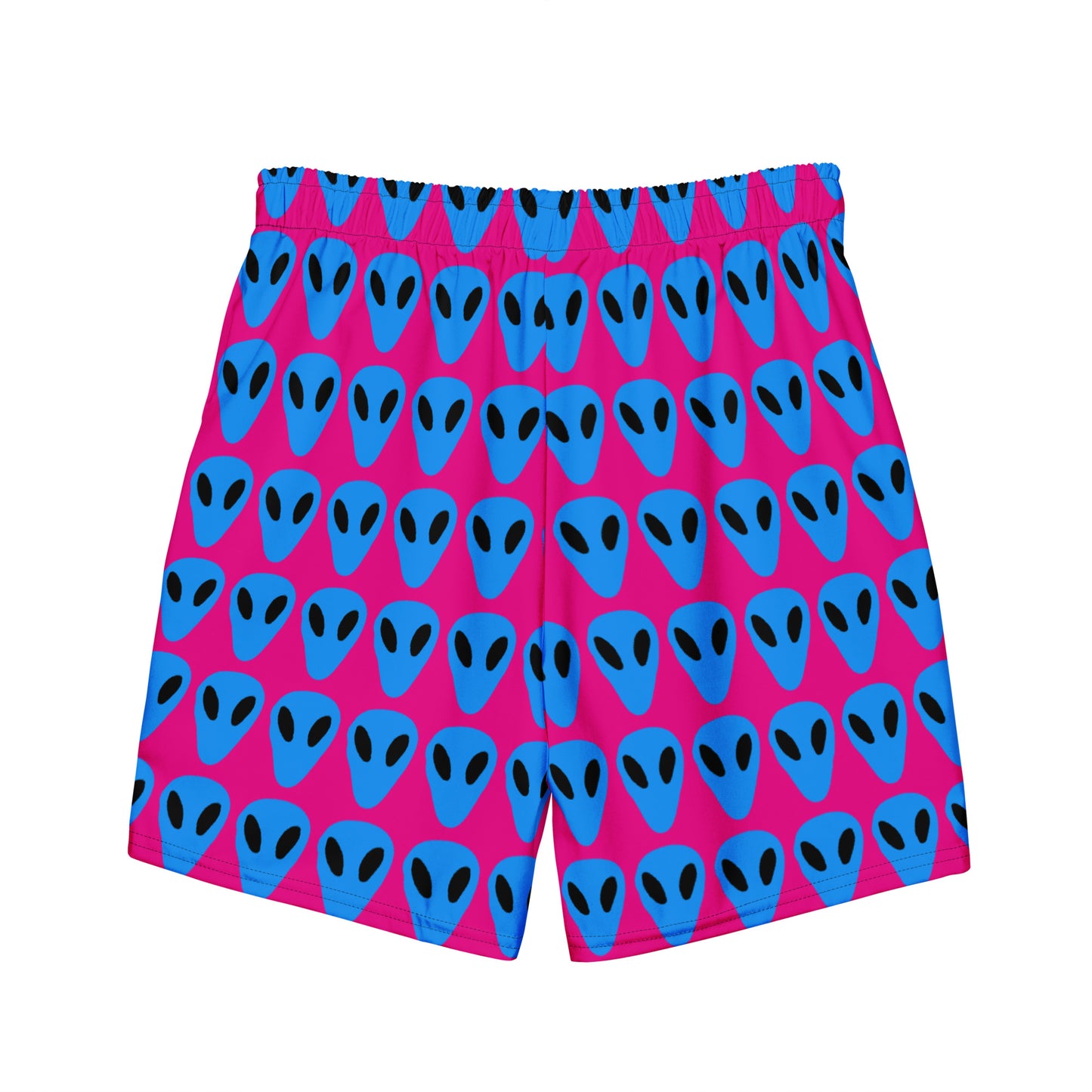 Blue Alien Men's Hot Pink swim trunks