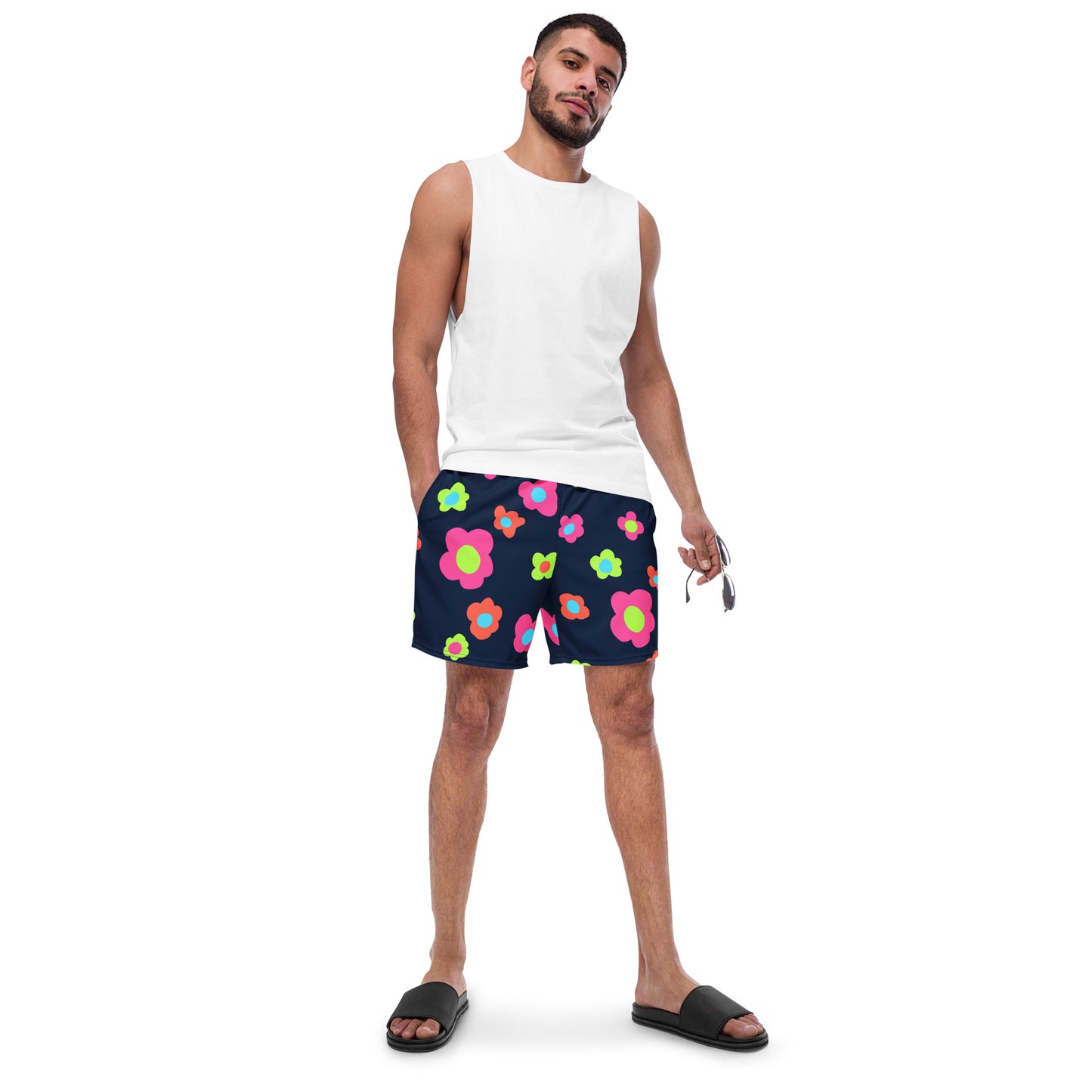 Floral Doodles Men's swim trunks