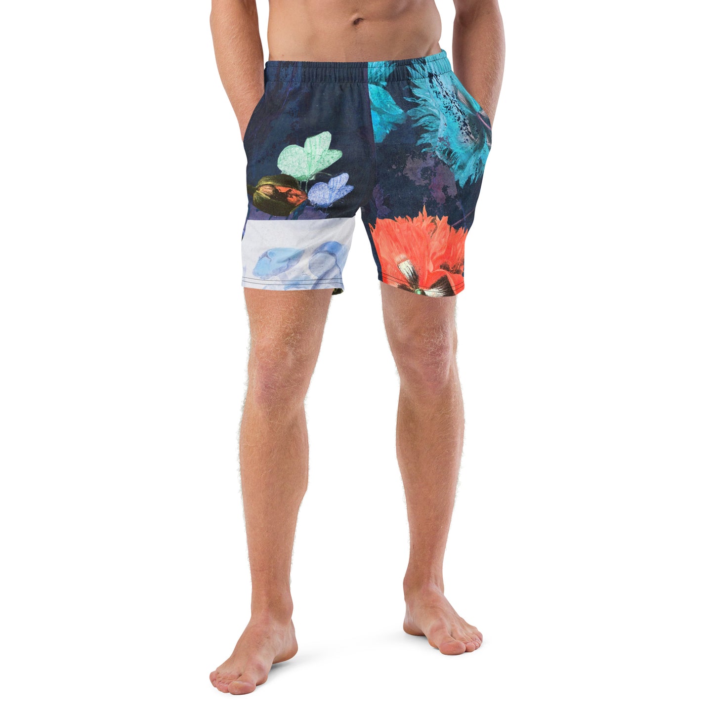 Exquisite Floral Print Men's swim trunks
