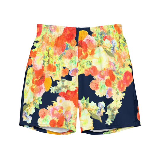 Wonder of Love Floral Print Men's swim trunks