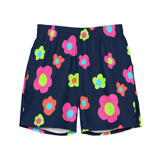 Floral Doodles Men's swim trunks