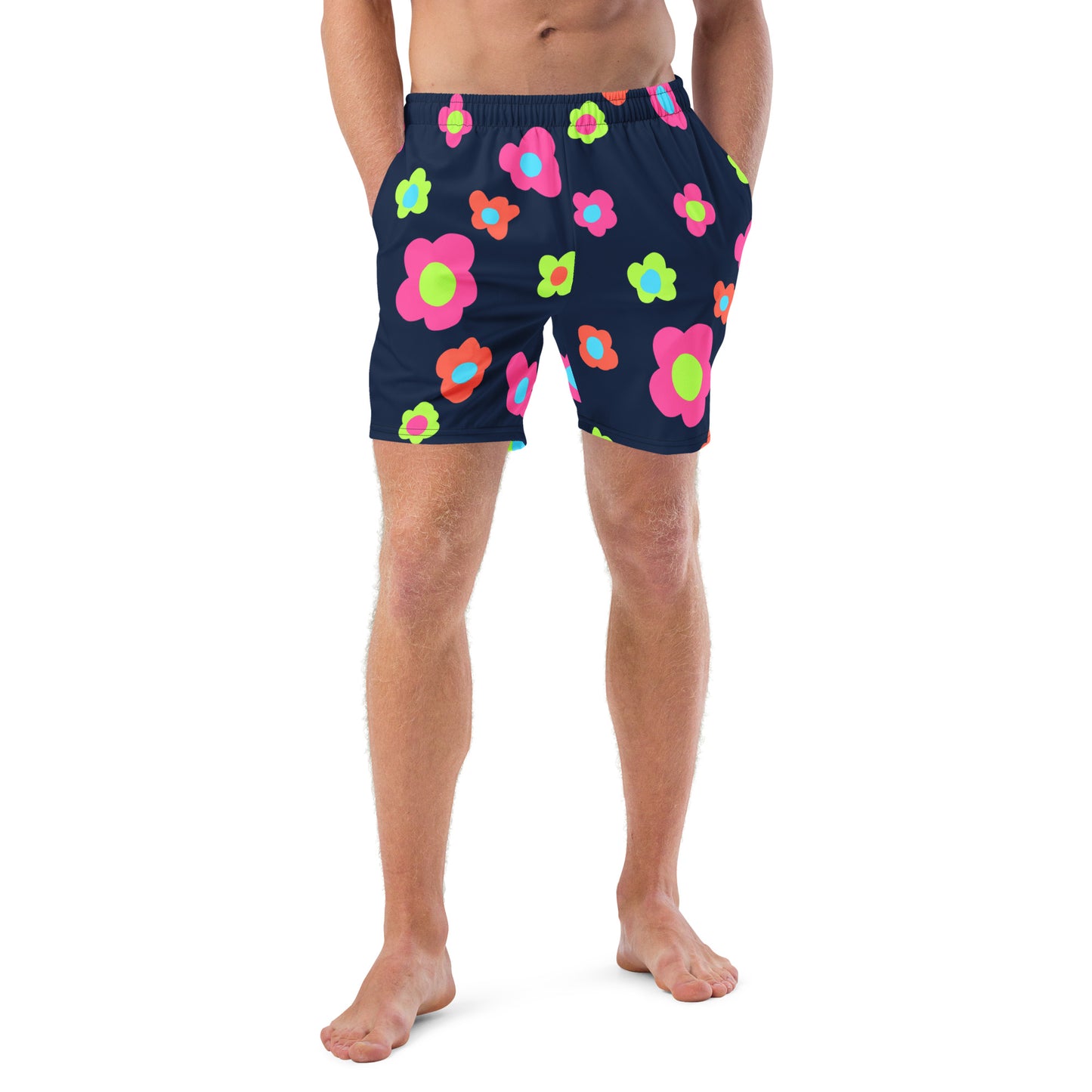 Floral Doodles Men's swim trunks