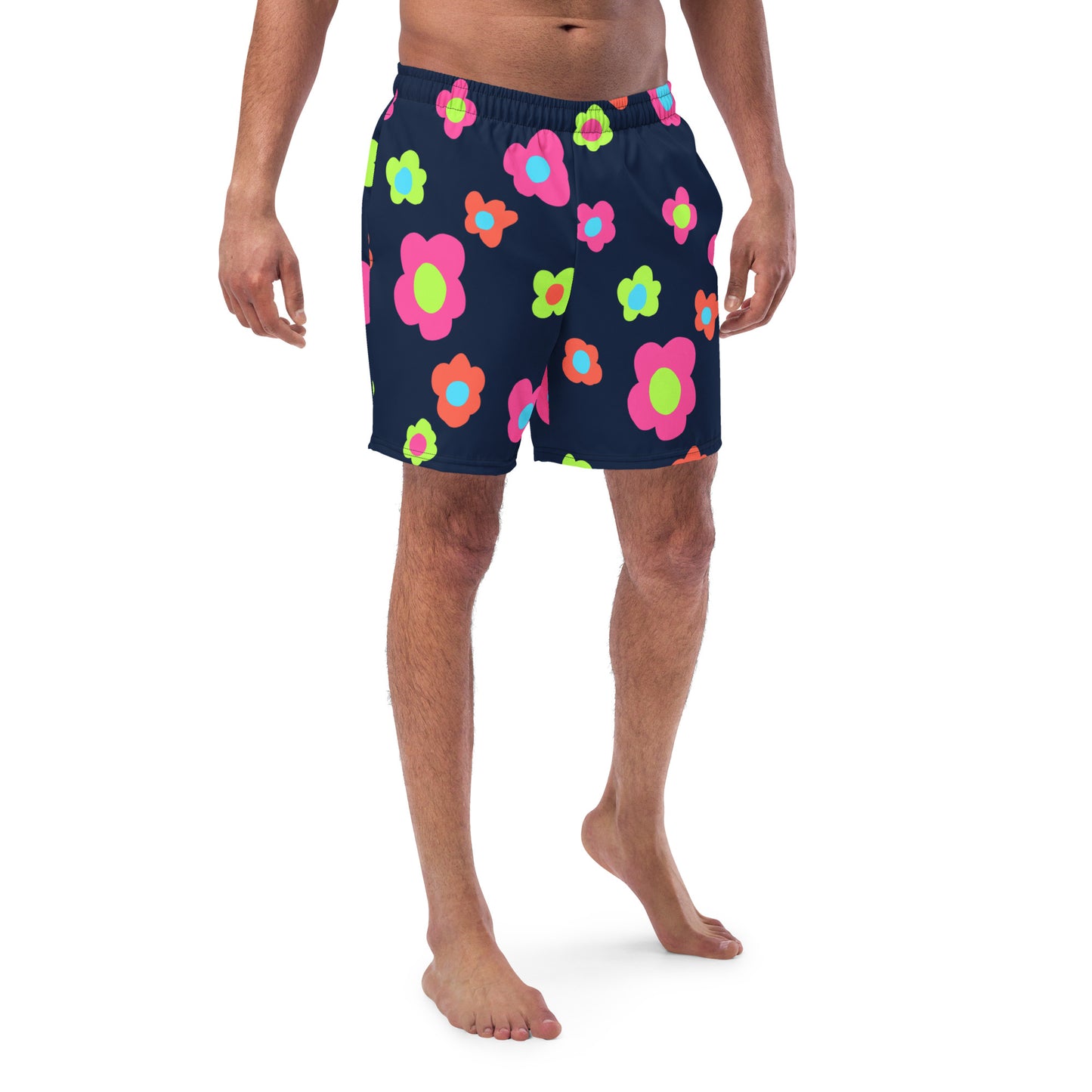 Floral Doodles Men's swim trunks